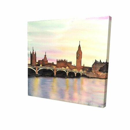 FONDO 16 x 16 in. Sunset on the Big Ben-Print on Canvas FO2789609